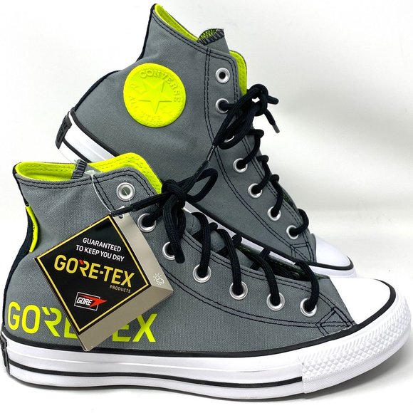 Converse Shoes - Converse Women's 169589C CTAS GTX HI Limestone Grey Lemon Venom Canvas Sneakers